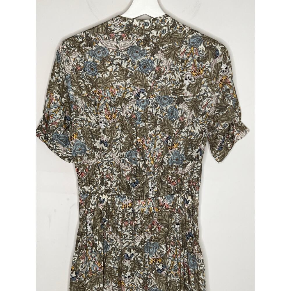 Zadig & Voltaire Printed High-Low Dress in Sage and Cream - Picture 12 of 14
